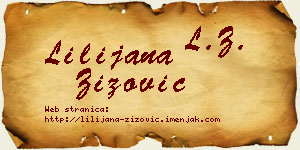 Lilijana Žižović vizit kartica